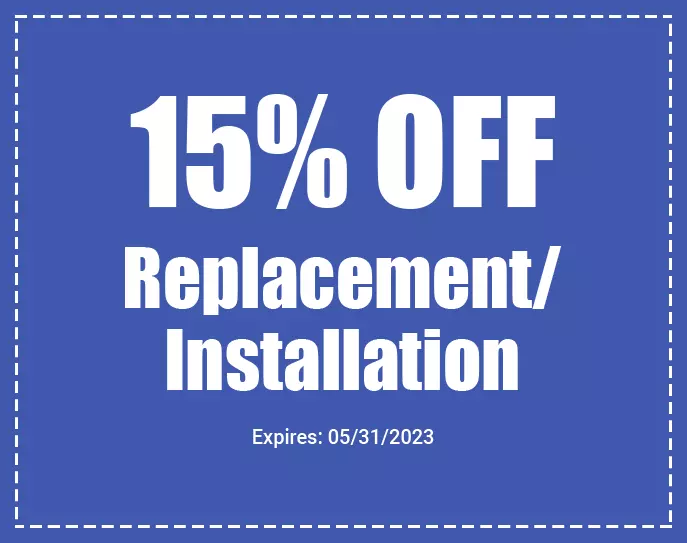 15 off replacement installation